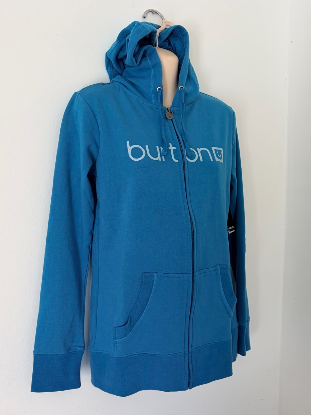 Women’s Burton Full Zip Hoodie Jacket Sweatshirt Peacock Blue Sz Small NWT